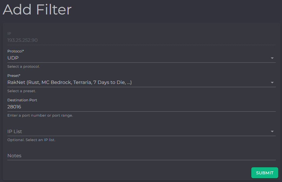 Filter for Game Port